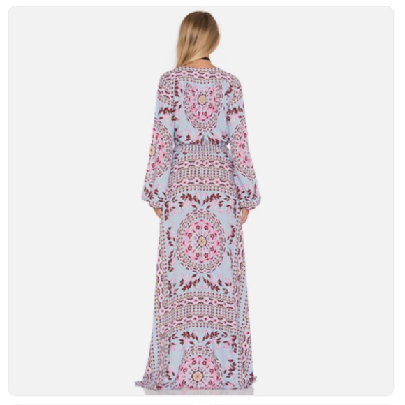 Spell Pandora Gown in Aquarium Blue Size Small Mandala Floral Maxi Dress